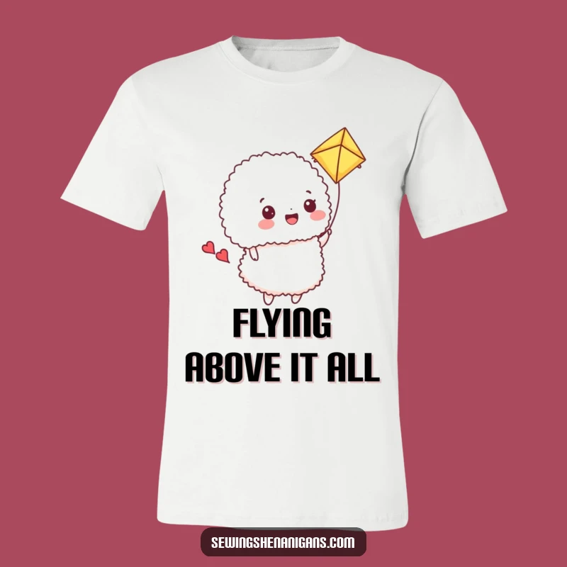 Funny Fabric Kite T-Shirt: Wear Your Playful Spirit with Hilarious Sewing Apparel