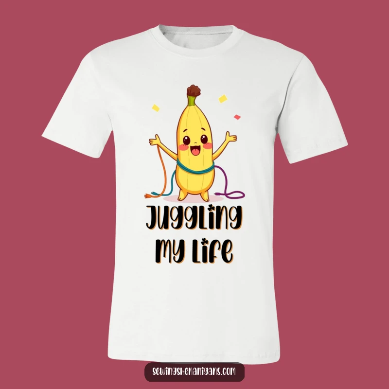 Funny Banana T-Shirt: Juggle Fun with This Character, Ideal Humorous Gift