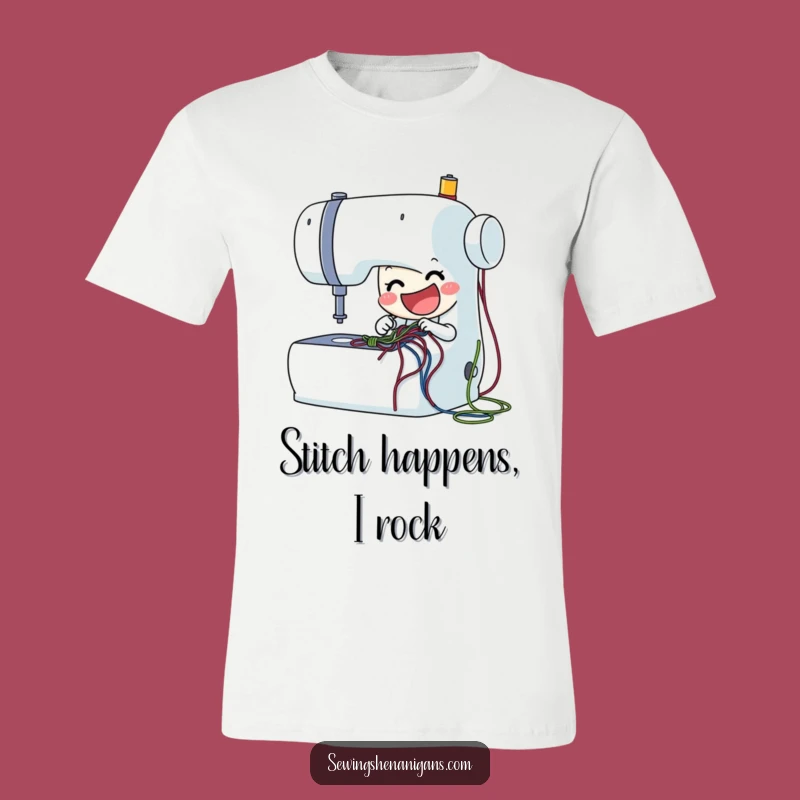Funny Sewing Machine T-Shirt: Enthusiastic Stitching Vibes, Your New Favorite Funny Gift!
