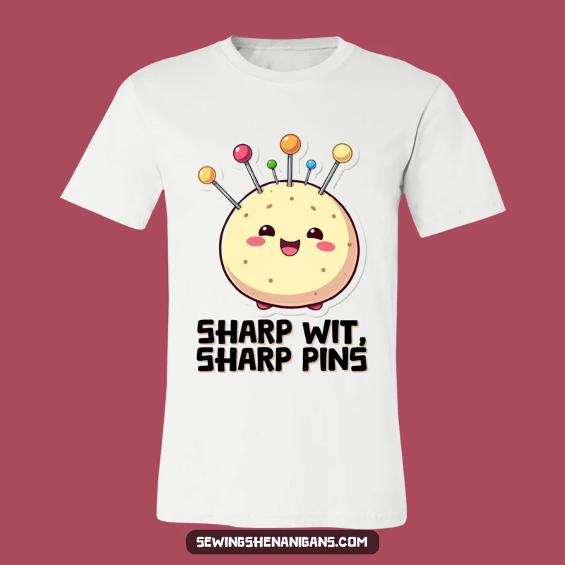 Funny Pin Cushion T-Shirt - Playful Pins Fashion Tee