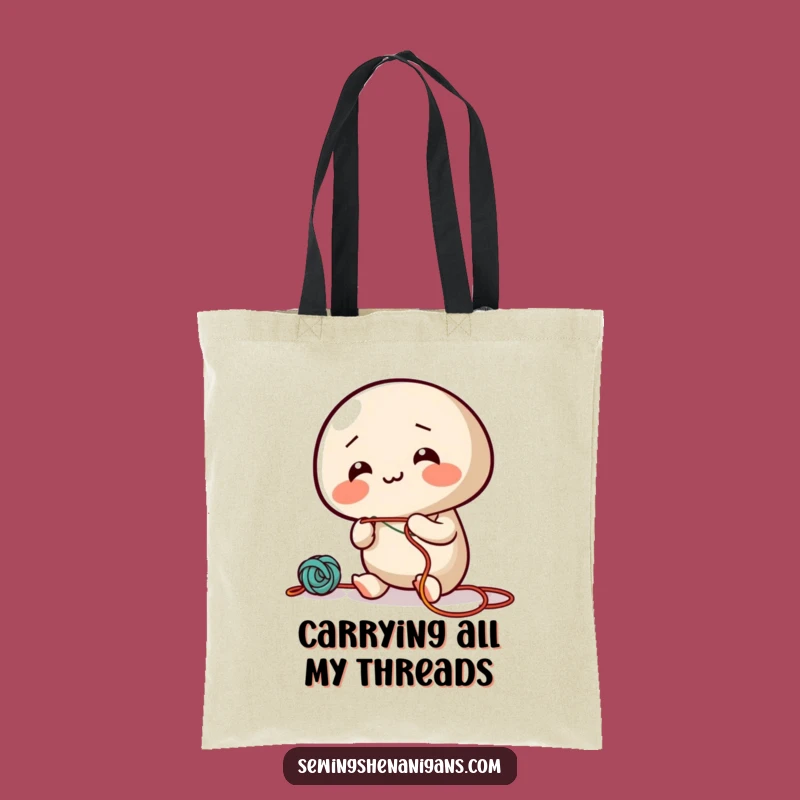 Funny Giggling Needle Tote Bag - Whimsical Gift for Creative Souls