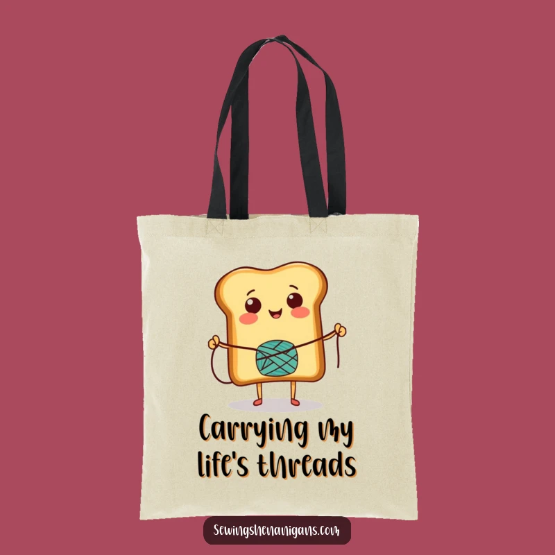 Funny Toast Skipping Rope Tote Bag: Carry Your Essentials with a Cheerful Character's Flair