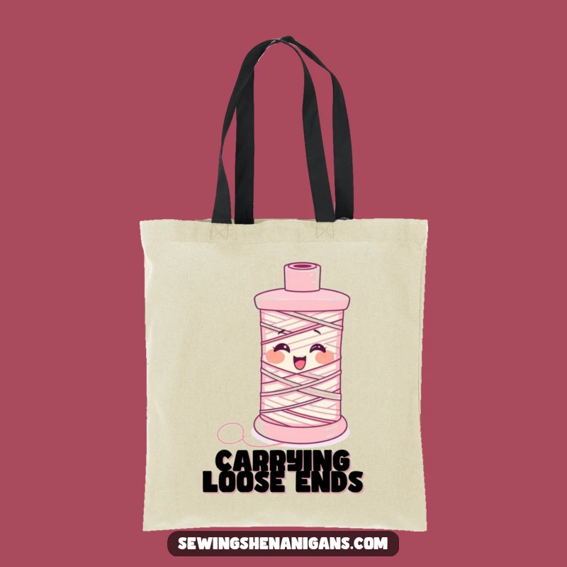 Funny Giggling Thread Tote Bag: Carry Your Essentials with Hilarious Sewing Sass
