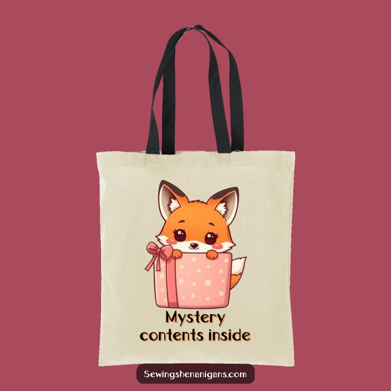Funny Kawaii Fox Gift Tote - Adorable Surprise Carry-All Bag!