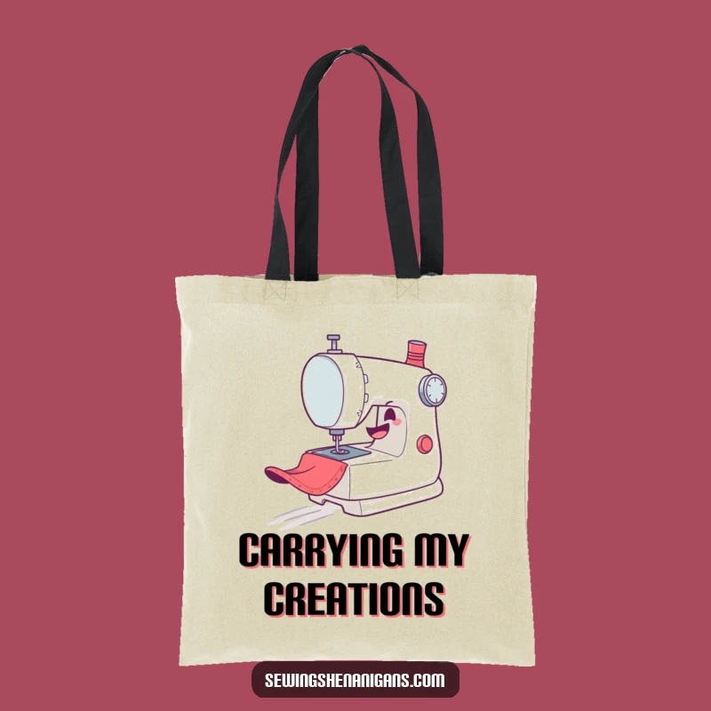 Funny Sewing Machine Tote Bag: Carry Your Supplies with Mischievous Style