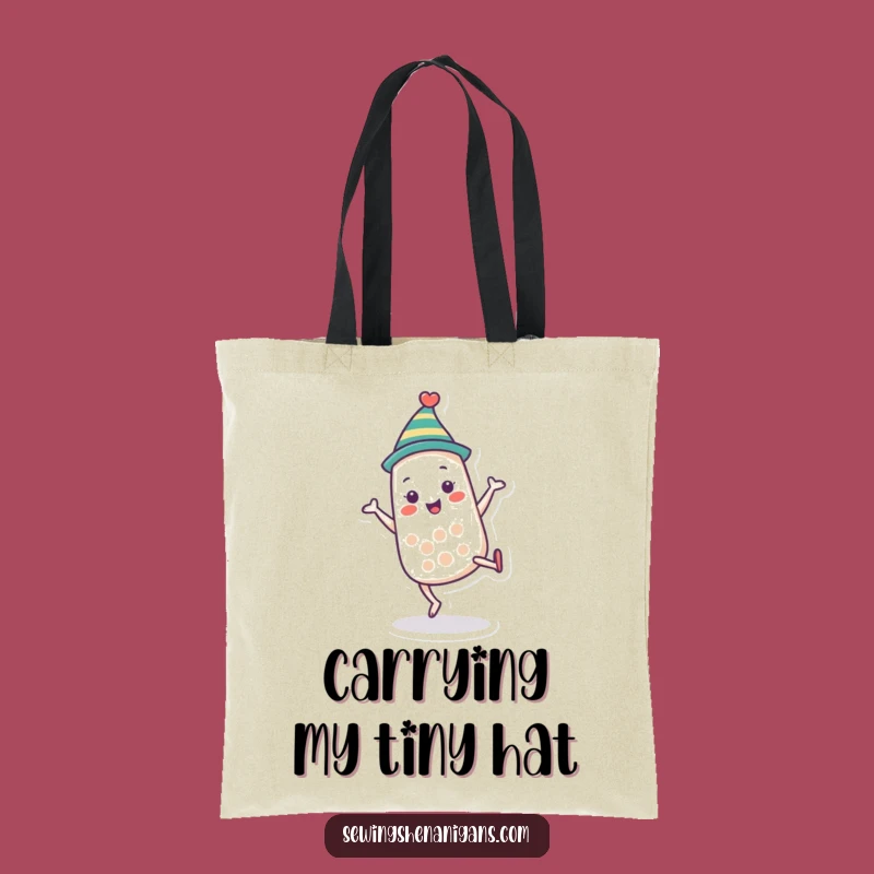 Funny Thimble Cartwheel Tote Bag: Carry Your Crafting Fun, the Ultimate Funny Gift!